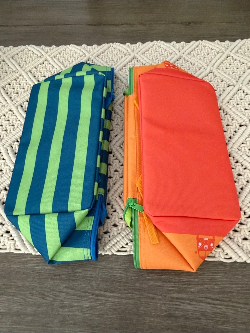 Trader Joe's - Lunch Tote Duo in Blue, Green & Orange